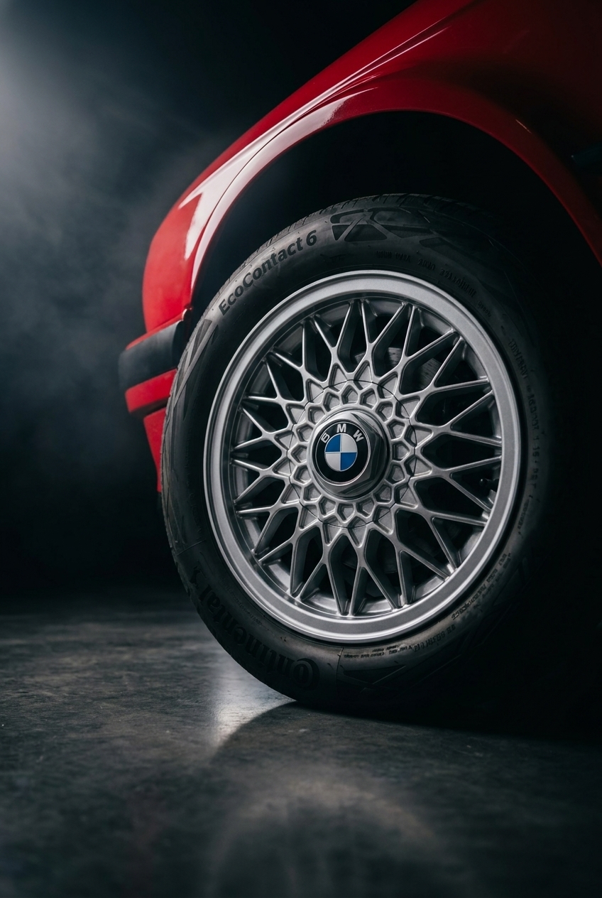 Automotive editorial — wheel hero