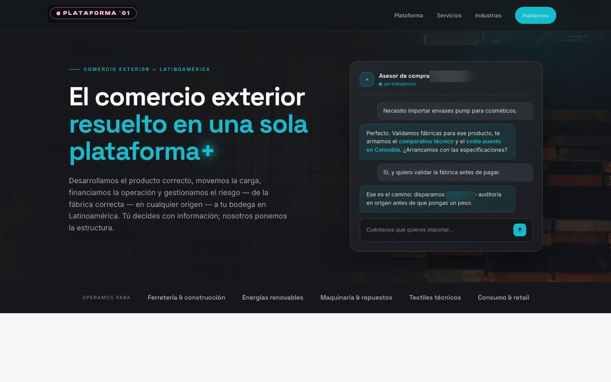 Plataforma de comercio exterior